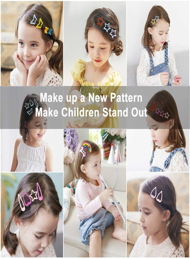 ECADY Hair Clips Colorful Hair Barrette Metal Cute Snap Hair Clips for Girls, Toddlers, Kids - 2 inch, 100pcs - Image 2
